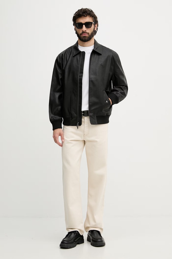 Calvin Klein Jeans prechodná bunda pánska LV04RF403G čierna SS26