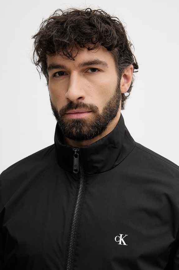 Calvin Klein Jeans prechodná bunda pánska čierna LV04RF520G