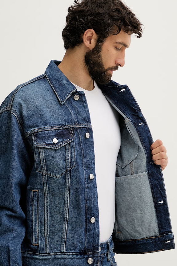 Calvin Klein Jeans traper jakna za muškarce od pamuka LV04RF705G