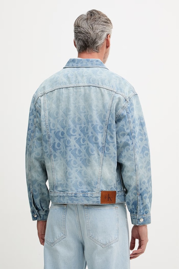 Odjeća Calvin Klein Jeans prijelazna jakna muška traper LV04RG764G plava