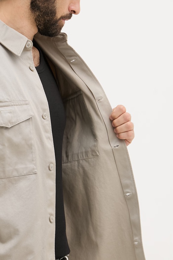 Calvin Klein Jeans košeľová bunda pánska bavlnená LV04RF408G