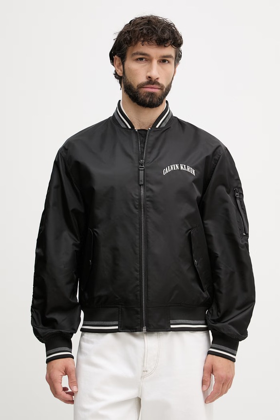 Calvin Klein Jeans Bomber dzseki férfi fekete LV04RF510G