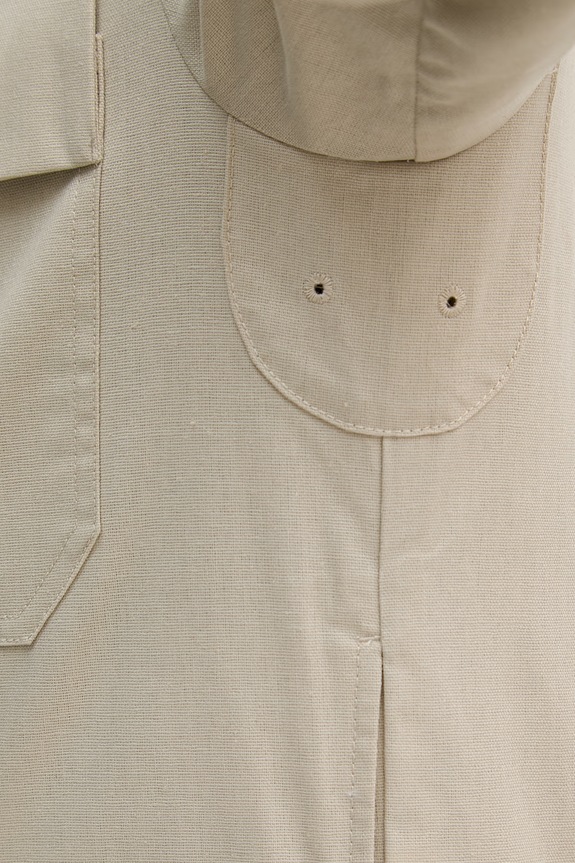 United Colors of Benetton Μεταβατικό μπουφάν Ανδρικό με πρόσμιξη λινού 2ITGUN074 μπεζ