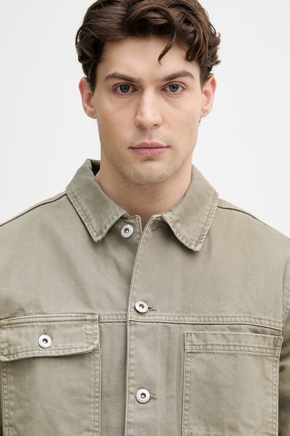 Lindbergh jachetă pentru bărbați, din denim verde 30.304030CD