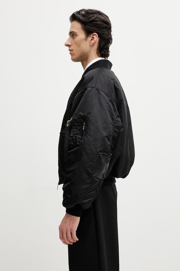 Vetements Leather Crosses Men's bomber jacket ME76BJ004B black SS26