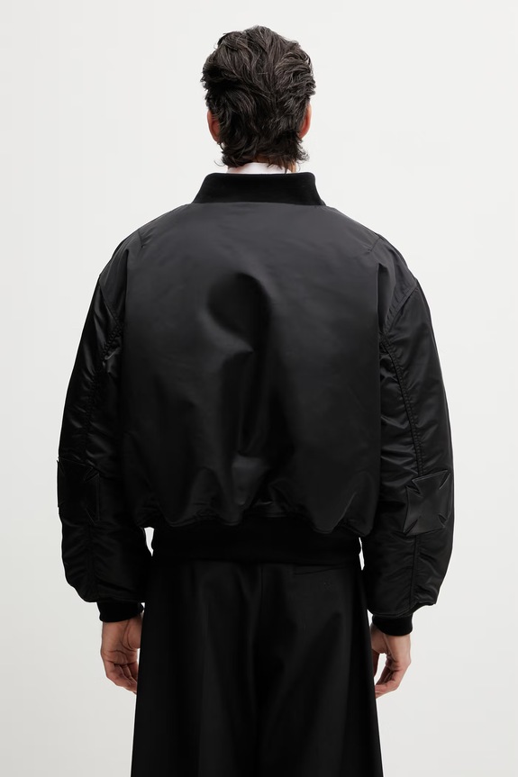 Clothing Vetements Leather Crosses Men's bomber jacket ME76BJ004B black