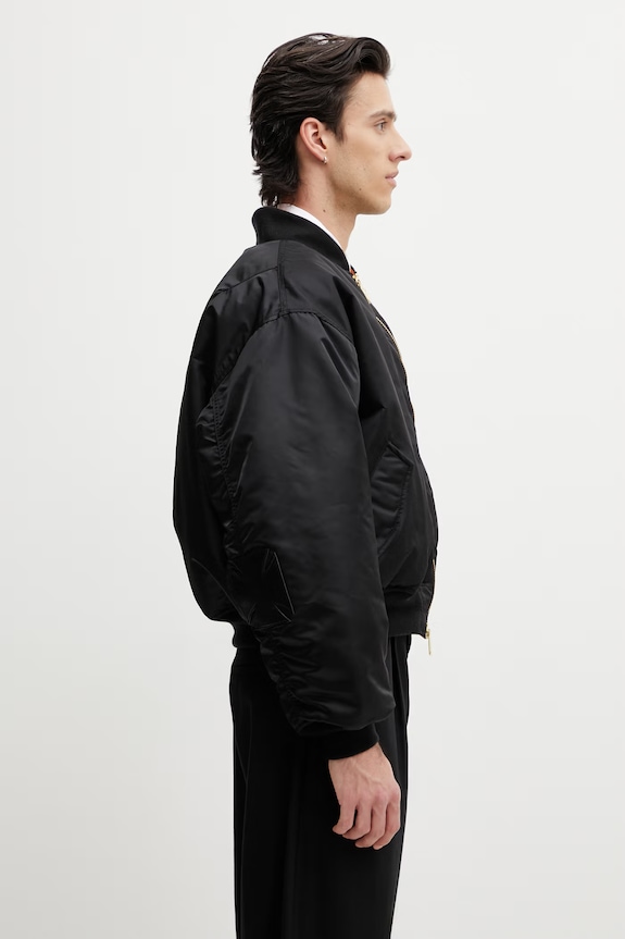 Vetements Leather Crosses Men's bomber jacket black ME76BJ004B