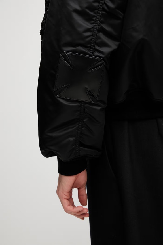 Vetements Leather Crosses Men's bomber jacket ME76BJ004B black