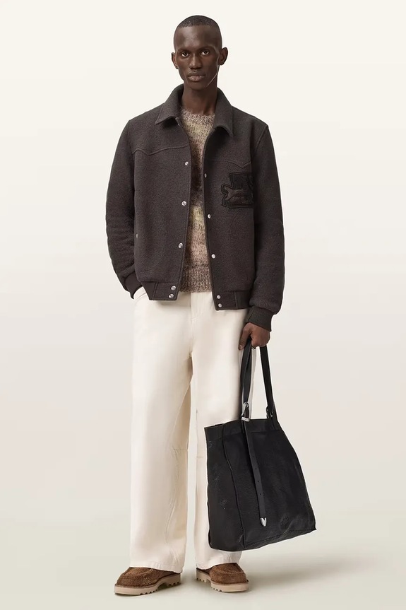 Îmbrăcăminte AllSaints geacă bomber Bărbați ROYCE M013OE maro