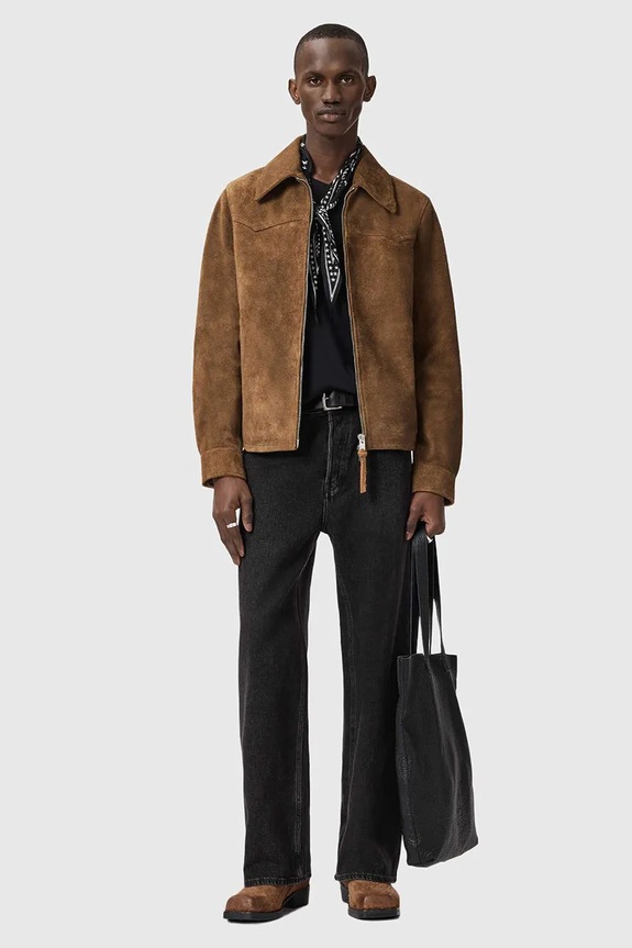 Ρούχα Μπουφάν AllSaints DELLCOT M027LD καφέ