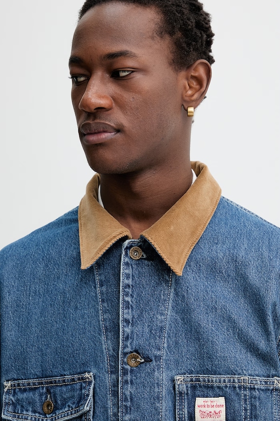 Levi's kurtka jeansowa UPDATED TO BROADWAY x WORKWEAR niebieski 003B0.0003