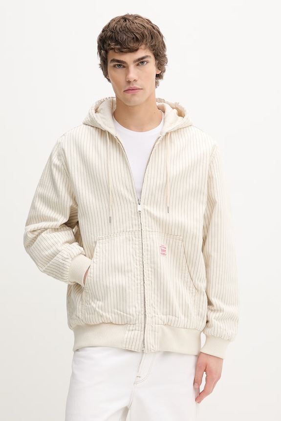 Levi's jachetă scurtă pentru bărbați, din bumbac POTRERO DENIM x WORKWEAR bej A3222.0019