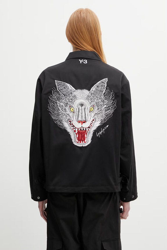 Oblečenie Y-3 pánska športová bunda s bavlnou x F1 WOLF JKT KR2375 čierna