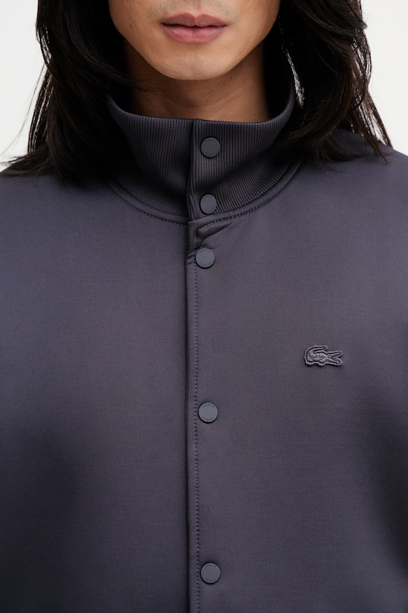 Lacoste felpa con cerniera da uomo grigio BH0866