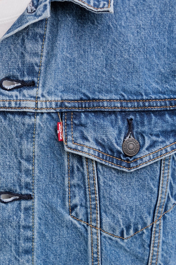 Levi's giacca di jeans in cotone THE JACKET 72334.0773 blu