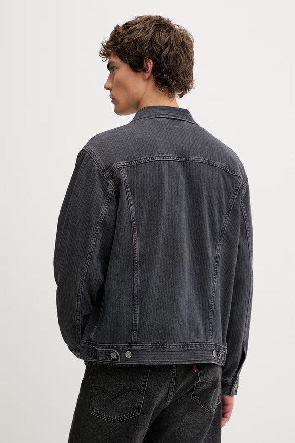 Ρούχα Τζιν μπουφάν Levi's RELAXED FIT A5782.0086 μαύρο