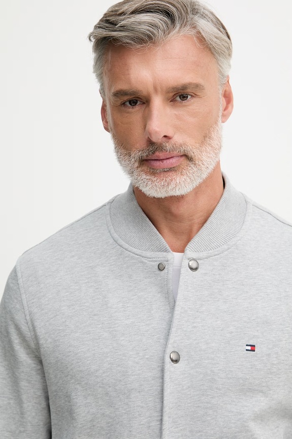 Tommy Hilfiger bomberka męska bawełniana szary MW0MW42470