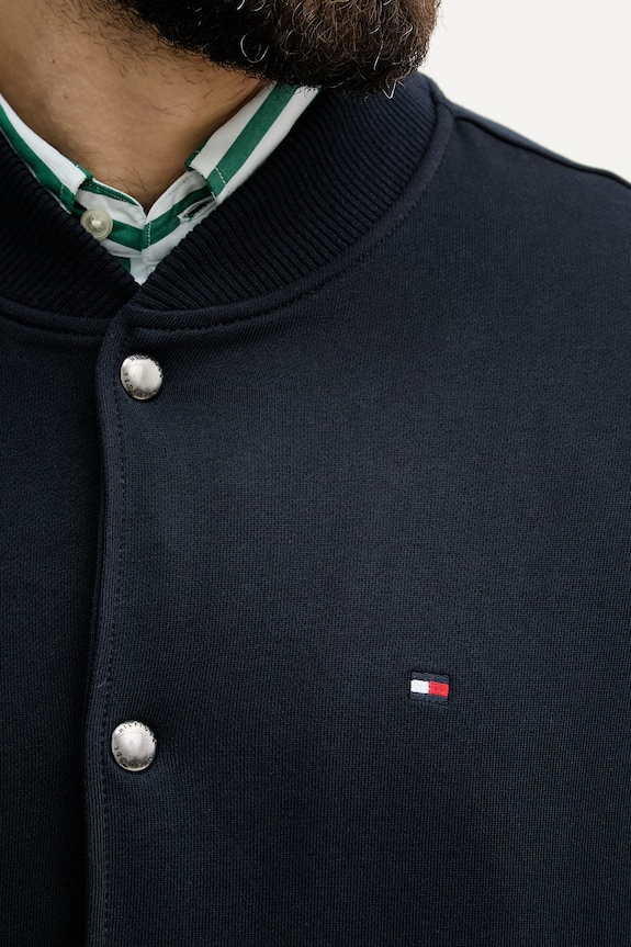 Tommy Hilfiger giacca bomber da uomo in cotone MW0MW42470 blu navy