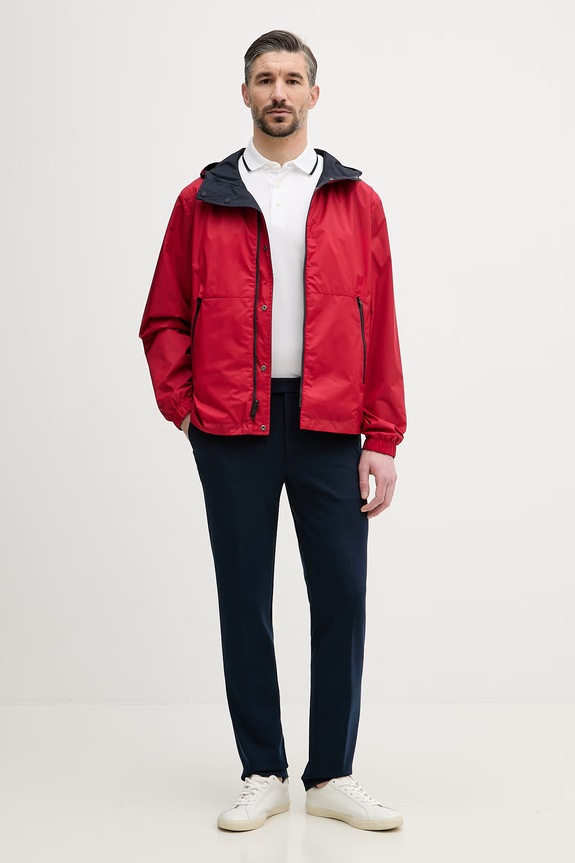 Odzież Tommy Hilfiger krótka kurtka męska MW0MW42506 granatowy