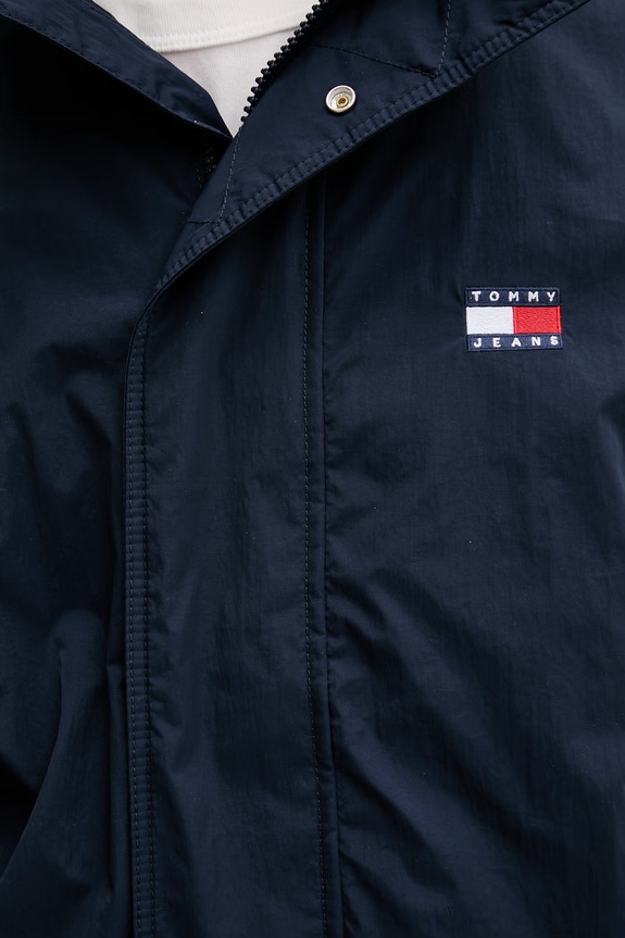 Tommy Jeans prechodná bunda dámska DM0DM22738 tmavomodrá