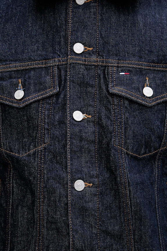 Tommy Jeans τζιν μπουφάν ανδρικό ντένιμ DM0DM22984 σκούρο μπλε