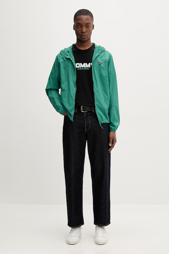 Tommy Jeans prechodná bunda pánska DM0DM23112 zelená SS26