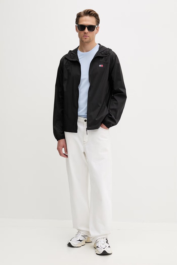 Tommy Jeans μεταβατικό μπουφάν ανδρικό DM0DM23112 μαύρο SS26