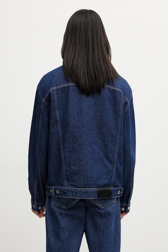 Одяг Maison Kitsuné Trucker джинсова куртка чоловіча QM02101WD4026 темно-синій
