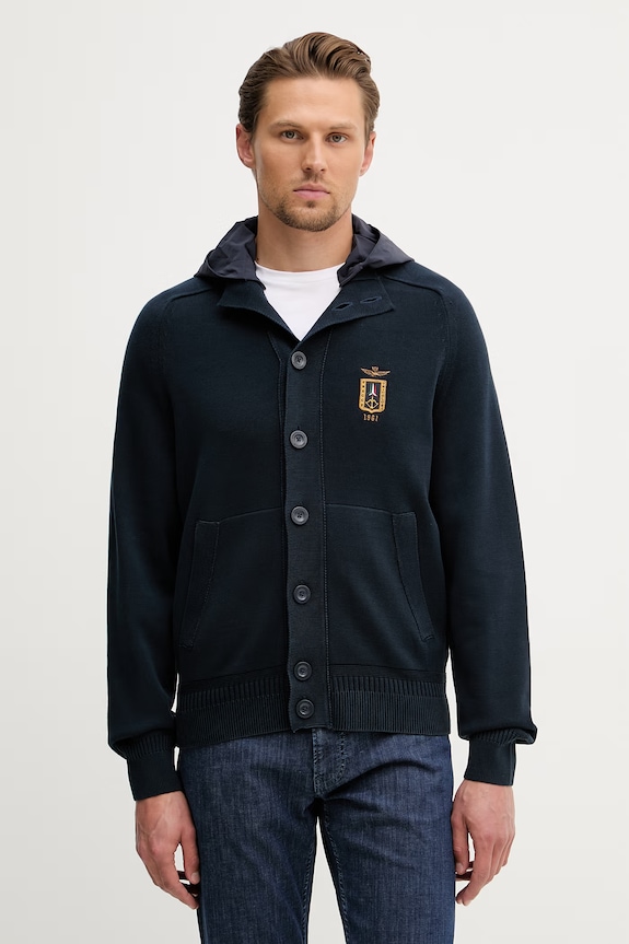 Aeronautica Militare ζακέτα ανδρική σκούρο μπλε AM1387UL00933