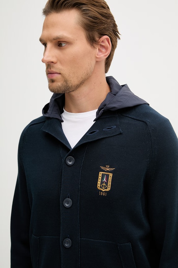 Aeronautica Militare ζακέτα ανδρική σκούρο μπλε AM1387UL00933