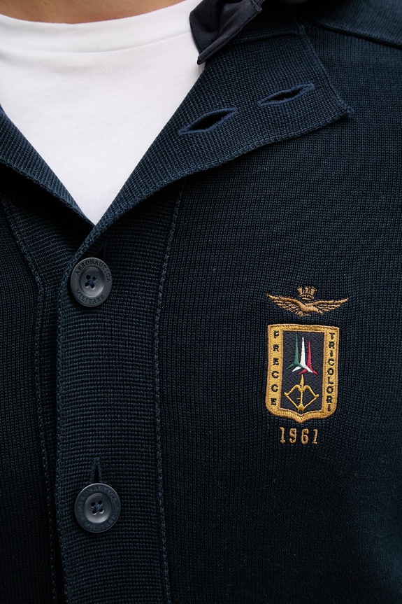 Aeronautica Militare ζακέτα ανδρική AM1387UL00933 σκούρο μπλε