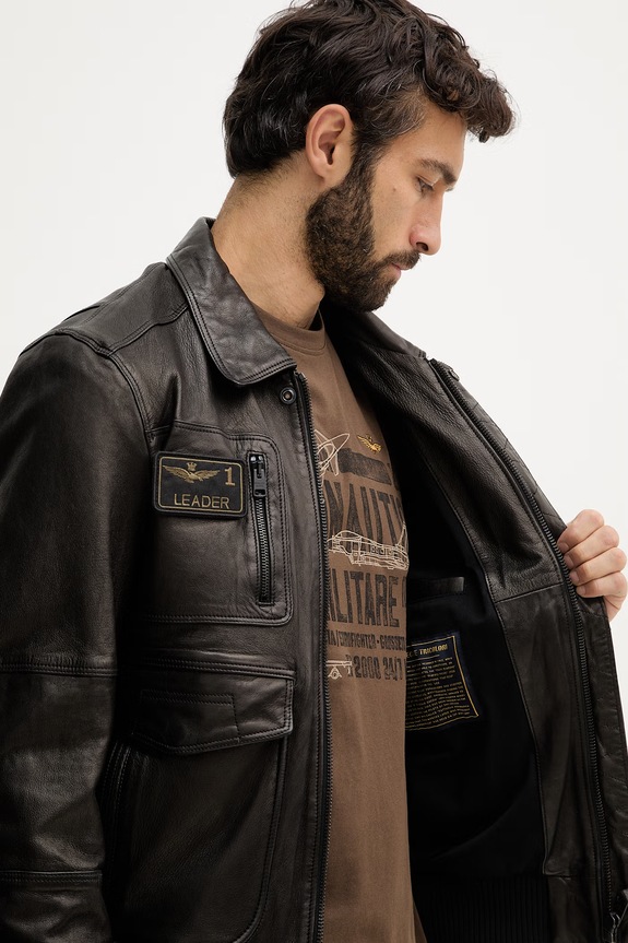 Kožna jakna Aeronautica Militare PN5058U100839