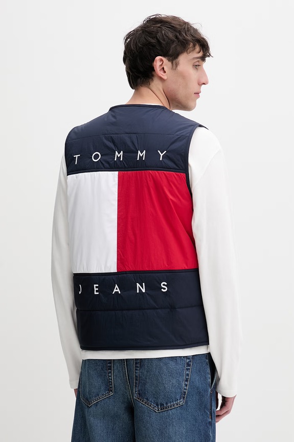 Tommy Jeans vesta pánska tmavomodrá DM0DM23069