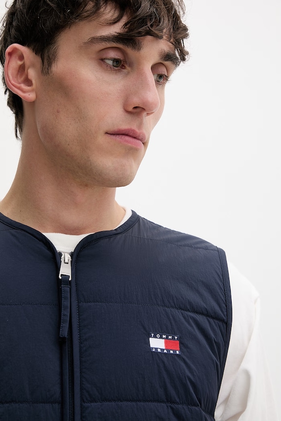 Tommy Jeans vesta pánska tmavomodrá DM0DM23069