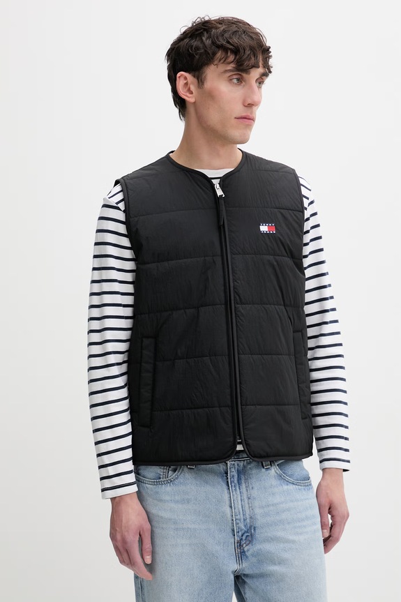 Tommy Jeans vesta pánska čierna DM0DM23069