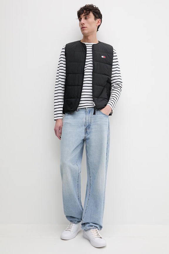 Tommy Jeans vesta pánska DM0DM23069 čierna SS26