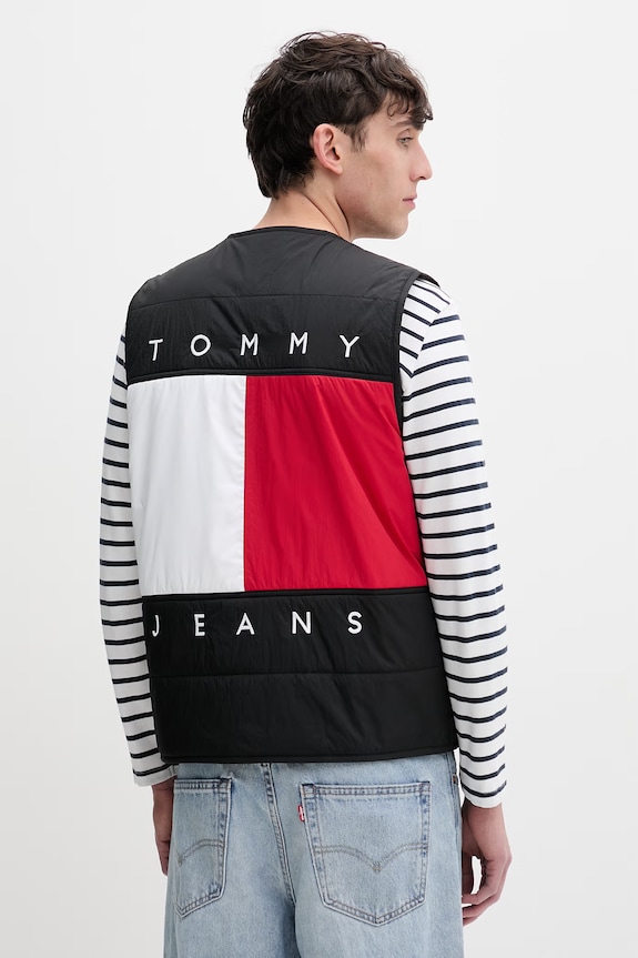 Oblečenie Tommy Jeans vesta pánska DM0DM23069 čierna
