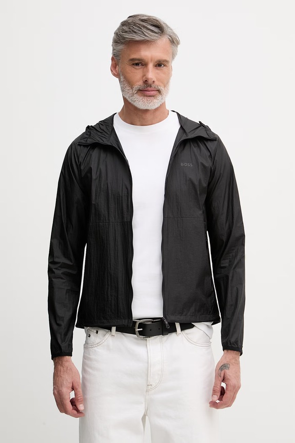 BOSS Green jachetă scurtă pentru bărbați negru 50558877