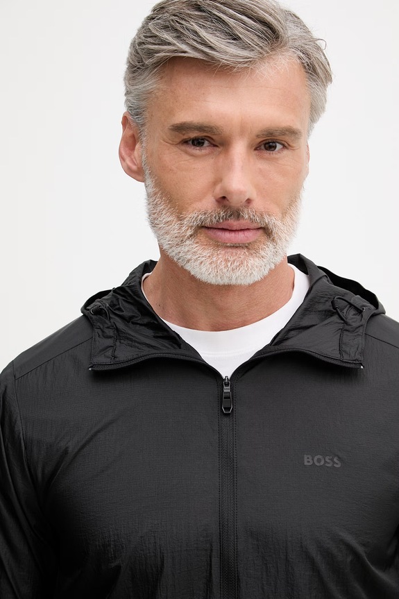 BOSS Green jachetă scurtă pentru bărbați negru 50558877