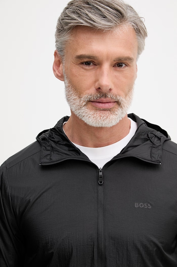 BOSS Green jachetă scurtă pentru bărbați negru 50558877