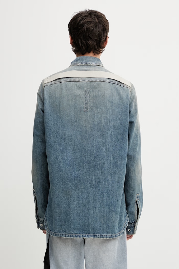 Oblečení Rick Owens DRKSHDW pánská džínová bunda DU01F4755.DWB modrá