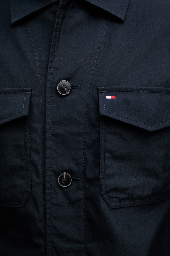 Tommy Hilfiger geacă de tranziție pentru bărbați, cu bumbac MW0MW38712 bleumarin
