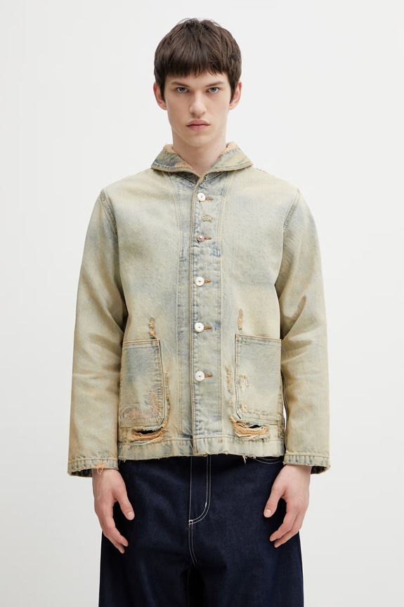 Kenzo WorkwearJacket куртка из денима для мужчин бежевый FG55DV1146Q8