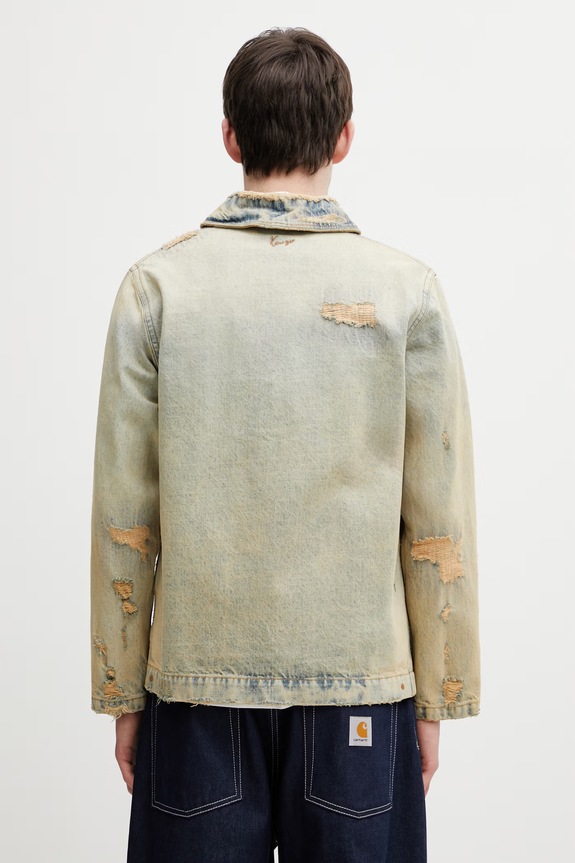 Одежда Kenzo WorkwearJacket куртка из денима для мужчин FG55DV1146Q8 бежевый