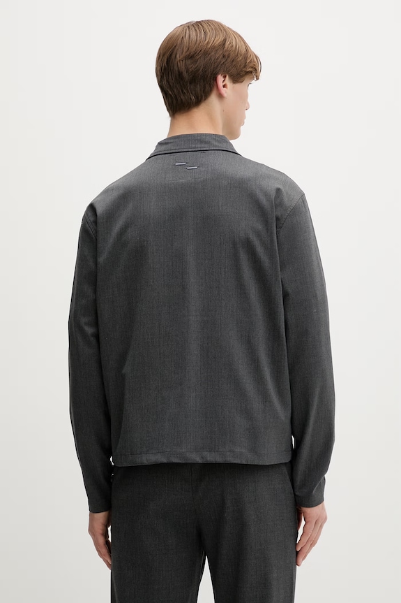 Îmbrăcăminte Filling Pieces geacă de tranziție pentru bărbați cu amestec de lână Twill Wool 422560500247.170 gri