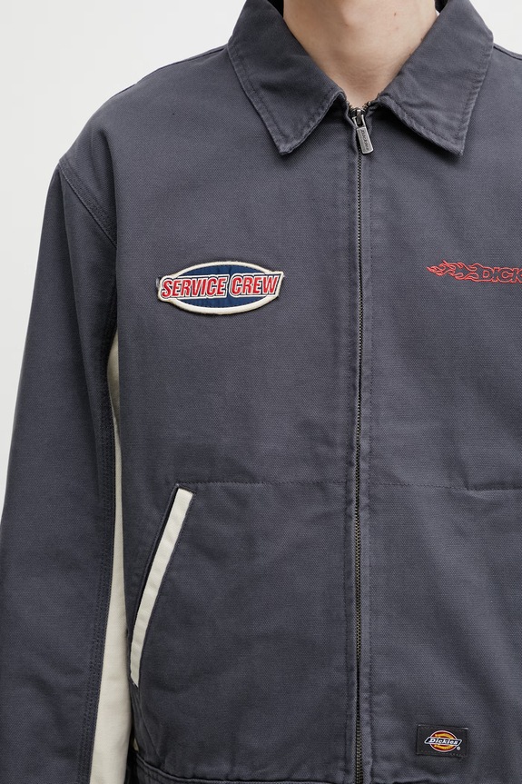 Bavlněná bunda Dickies DK0A89FD0CH1 šedá