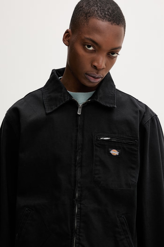 Dickies geacă de tranziție pentru bărbați, din bumbac negru DK0A88GQBLK1