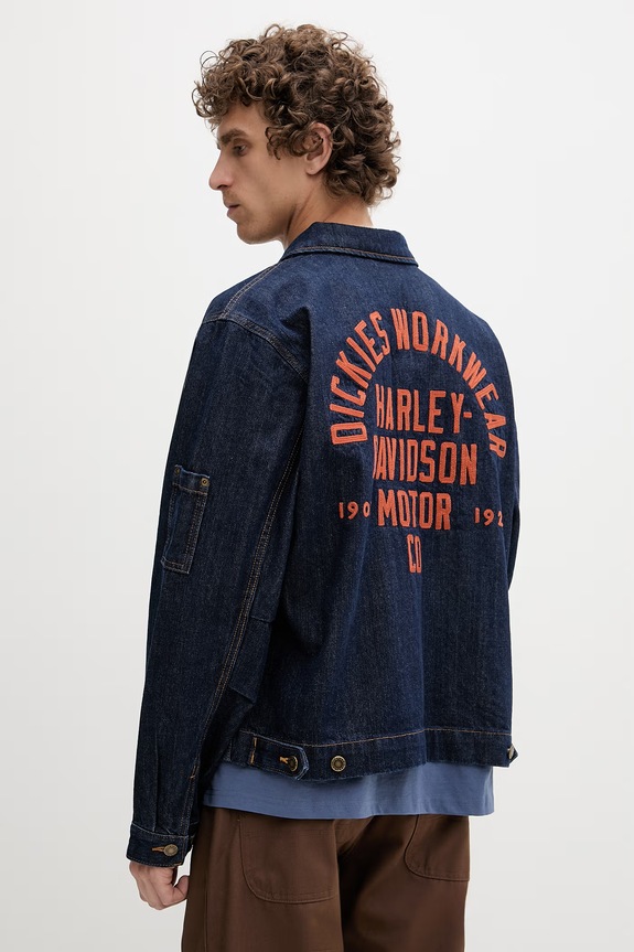 Dickies prechodná bunda pánska rifľová tmavomodrá DK0A881RRNB1