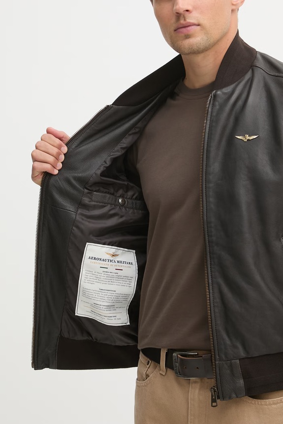 Шкіряна куртка Aeronautica Militare PN5062U100535