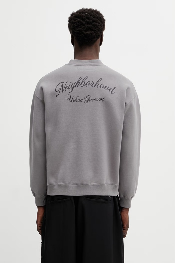 NEIGHBORHOOD cotton sweatshirt PLAIN SWEAT ZIP JACKET LS without gray 252UWNH.CSM06